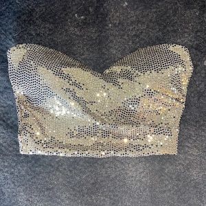 GOLD/SILVER SEQUIN BUSTIER